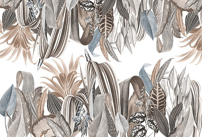 Панно AG-TL-006, Tropical Leaves, Design Studio 3D