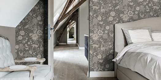Обои в интерьере артикул Brit3 010, British Style Forest, Loymina