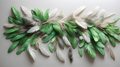 Панно AG-FT-018, Feathers, Design Studio 3D